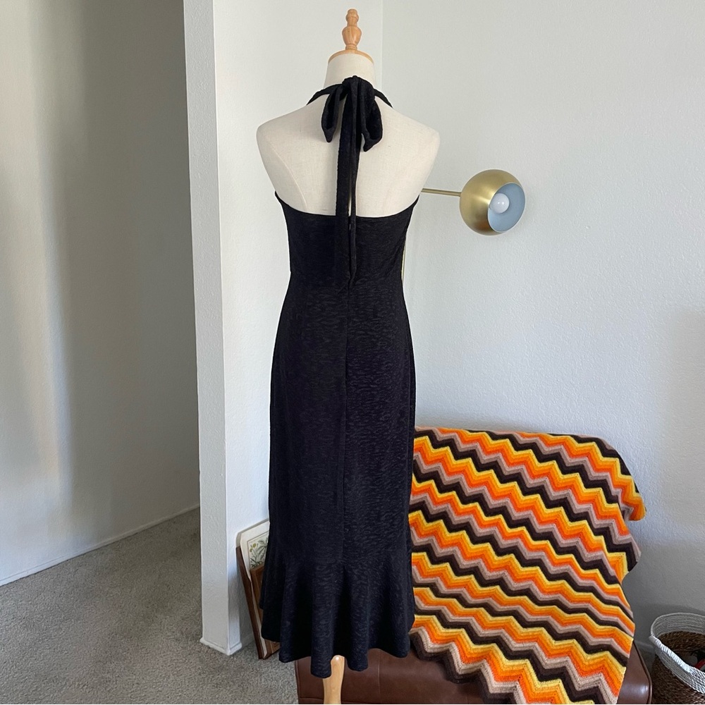 Hutch Halter Corset Shimmer Ruffle Midi Dress - Picture 5 of 15